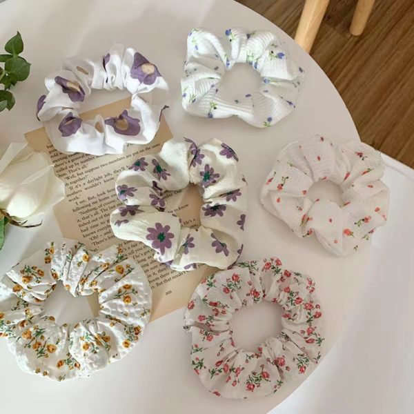 Dây Buộc Tóc Vải In Họa Tiết Nhiều Kiểu Tùy Chọn Dễ Thương - Image 2