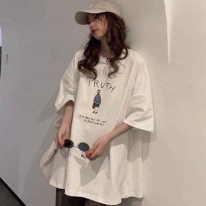 Áo thun tay lỡ form rộng unisex, áo phông ống rộng dáng cao New