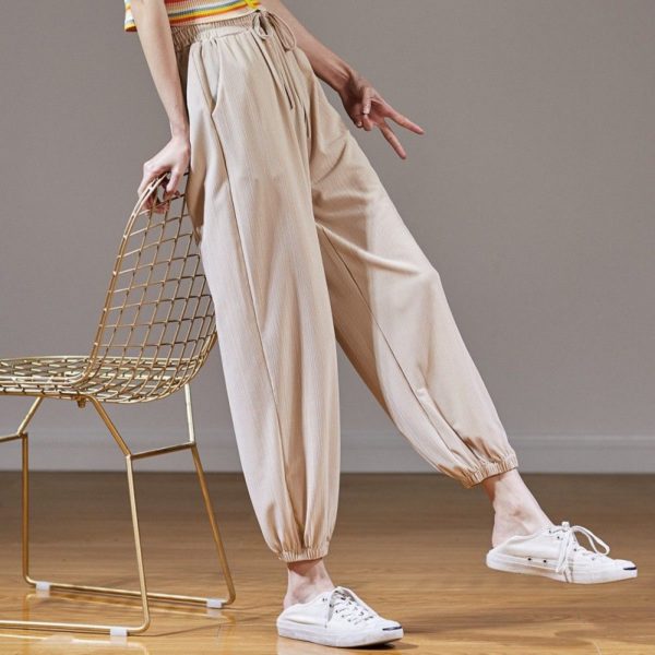 Quần Jogger Nữ Ống Rộng Chất Tăm Lạnh - Image 3